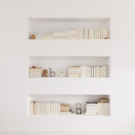 gatheraus styling a bookshelf - books monochrome.jpeg