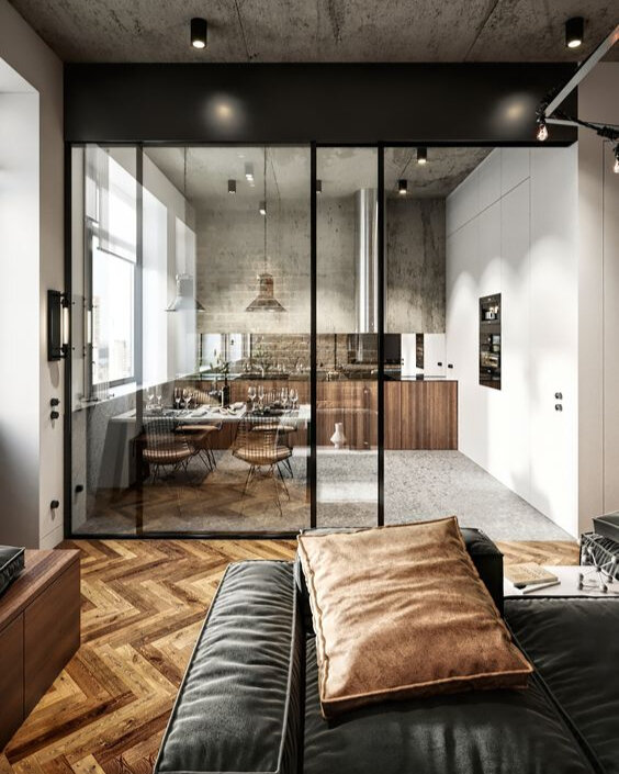 Are you considering a closed floor plan for your home? These clever sliding doors are the perfect solution to help you achieve the best of both worlds: privacy when you need it and open flow when you don't. Click the link in bio for 32 more insanely 