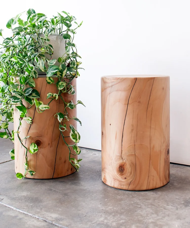 STUMPED ON DECORATING? Try A Wood Stump Side Table, It’s A Decor Idea