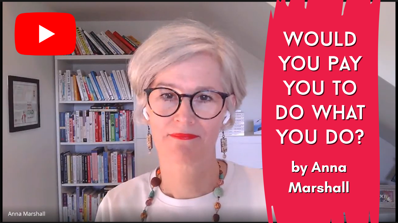YouTube video thumbnail with link to video of Anna reading her poem, 'Would you pay you to do what you do?'