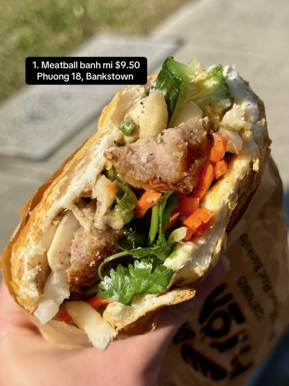 meatball cheap banh mi from Phuong 18 Bankstown