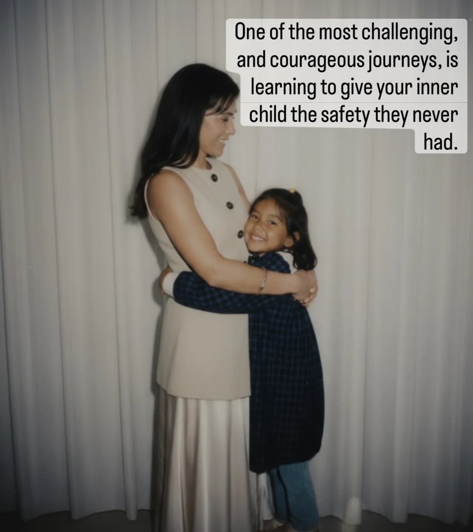 What would you tell your younger self? 🤍 If I could hug my 6 year old self today, this is what it might look like.

When I first started therapy this would have been impossible. Truth be told, I hated my younger self, she felt vulnerable &amp; weak 