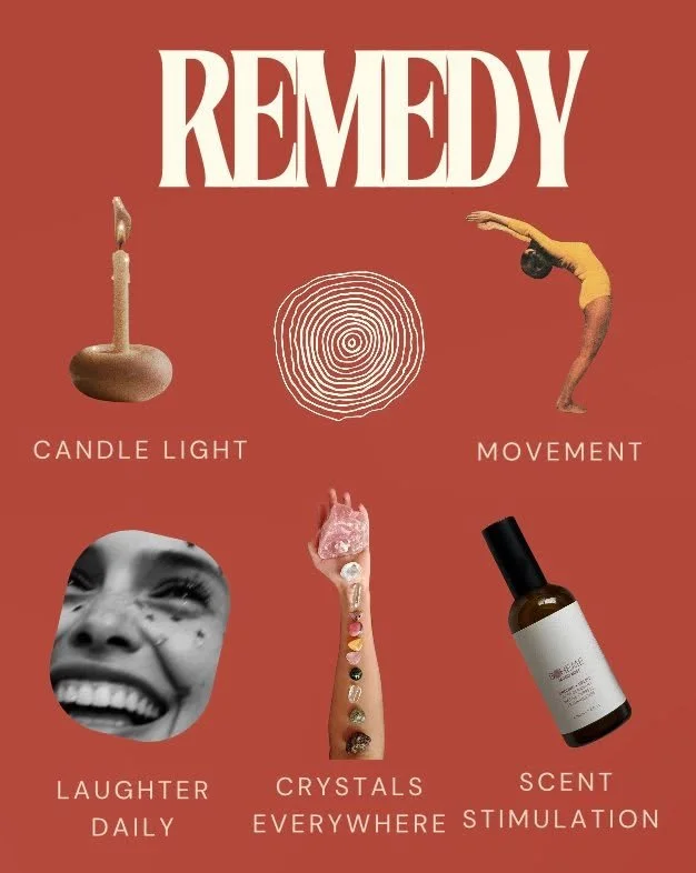 The supportive tools as remedies we are using this month to stay grounded + in our own energy.

꩜ Candle light ~ warm soft light around the home once the sun starts to set.
꩜ Movement ~ always. change the way you feel change the way you experience li