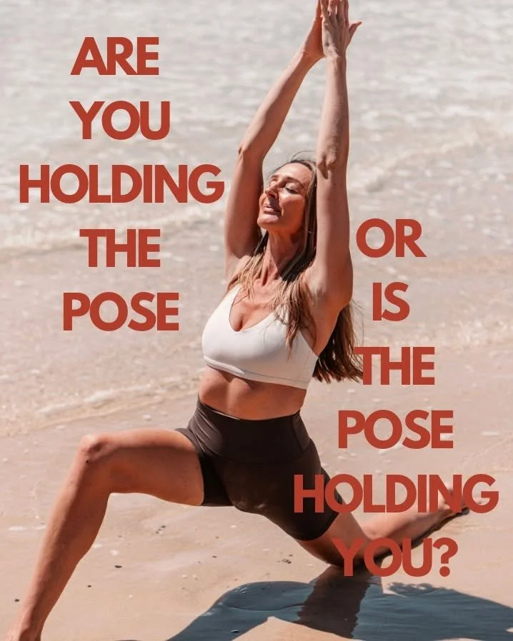 Are you holding the pose, or is the pose holding you?

So often in Yoga we think our job is to hold the pose.
To control it. To perfect it. To stay strong inside it.

But with time in practice, something softer begins to reveal itself.

The pose begi
