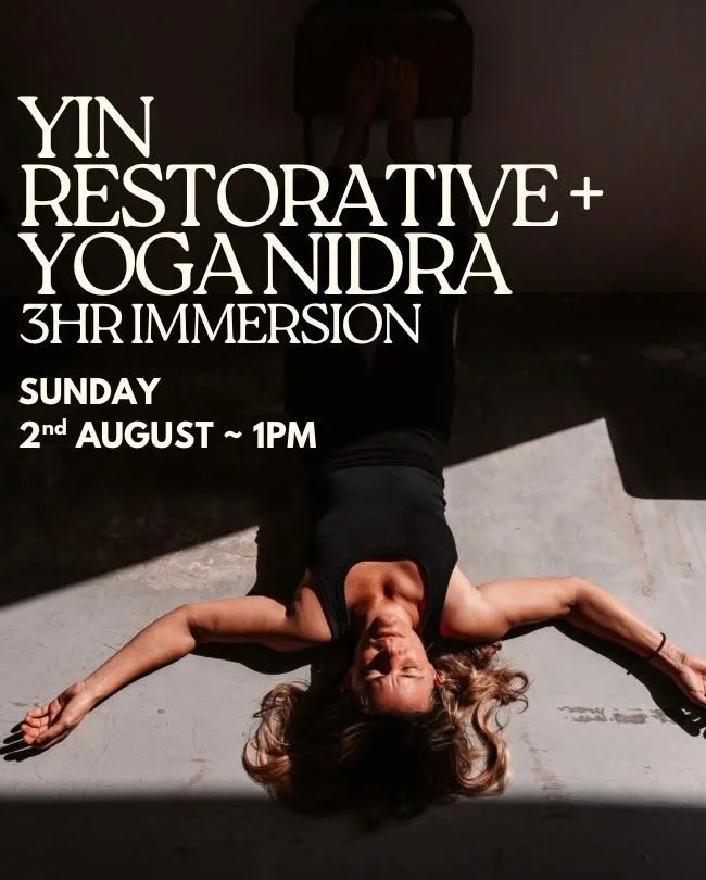 We have the next date for Tess's signature sellout Yin, Restorative + Yoga Nidra 3hr Immersion.

Join her for 3 hours of bliss Sunday 2nd August 1pm.

Spaces sell out fast so secure yours now follow the link in our bio to our events page. 
.
.
.
.
#y