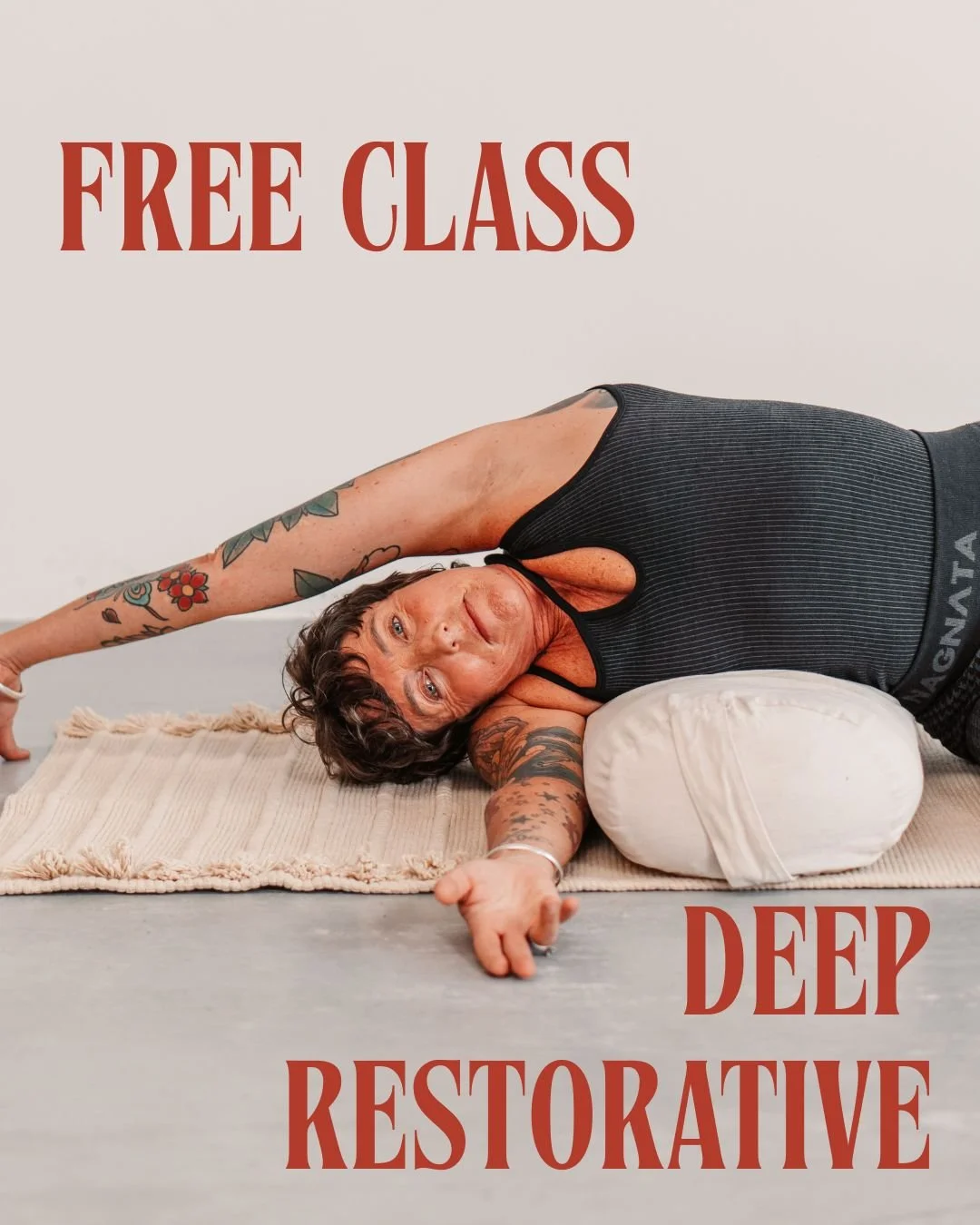 FREE DEEP RESTORATIVE CLASSES IN JULY.

Deep restorative takes you on a path towards the parasympathetic nervous system, deep breathing paired with prop supported stretches allows both body and mind to fully relax.

Each breath takes you deeper inwar