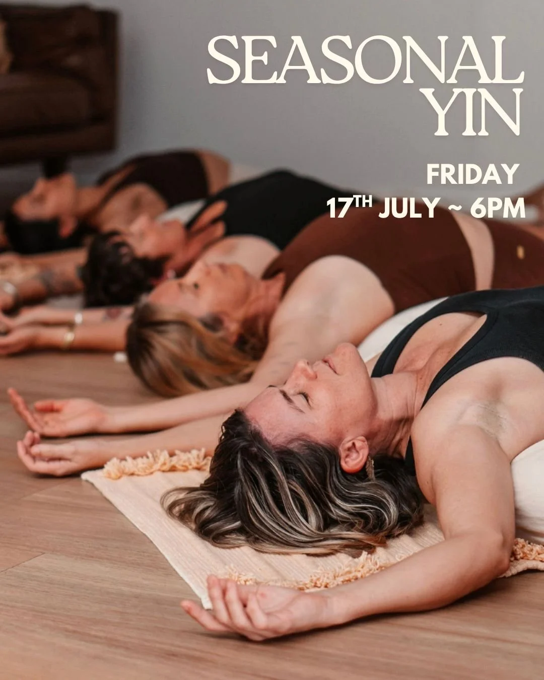 Seasonal Yin is this Friday 17th July 6pm with @carolmerry_internalresonance 

A monthly ritual to soften, slow, and return to the rhythm of the season.

Seasonal Yin is a deeply nourishing practice designed to support you through the subtle shifts o