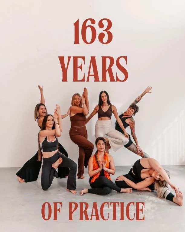 163 years of collective Yoga experience. 
This is the team guiding your practice.

Every class we teach carries a piece of that journey. 
Every cue, every adjustment, every moment of stillness we share with you is shaped by years of showing up on our