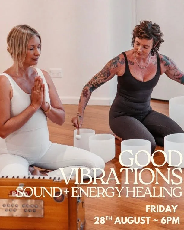 Join Carol + Amy for our special signature sound + energy healing experience.

Bring your whole self, physical + mental into alignment to connect with your highest intentions.

Be guided through meditation + deep relaxation to prepare your mind + bod