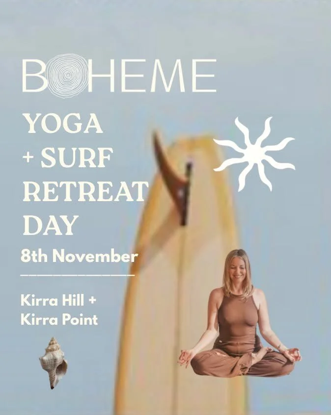 Join @ms.amyfarrow for a fun new experience 🌊🌺🙏🏻

Our first Boheme Yoga + Surf Retreat Day 

A carefully curated day of movement, rest, connection, feasts + adventure. 

You will leave feeling like you have been on holiday after just one day. 

N