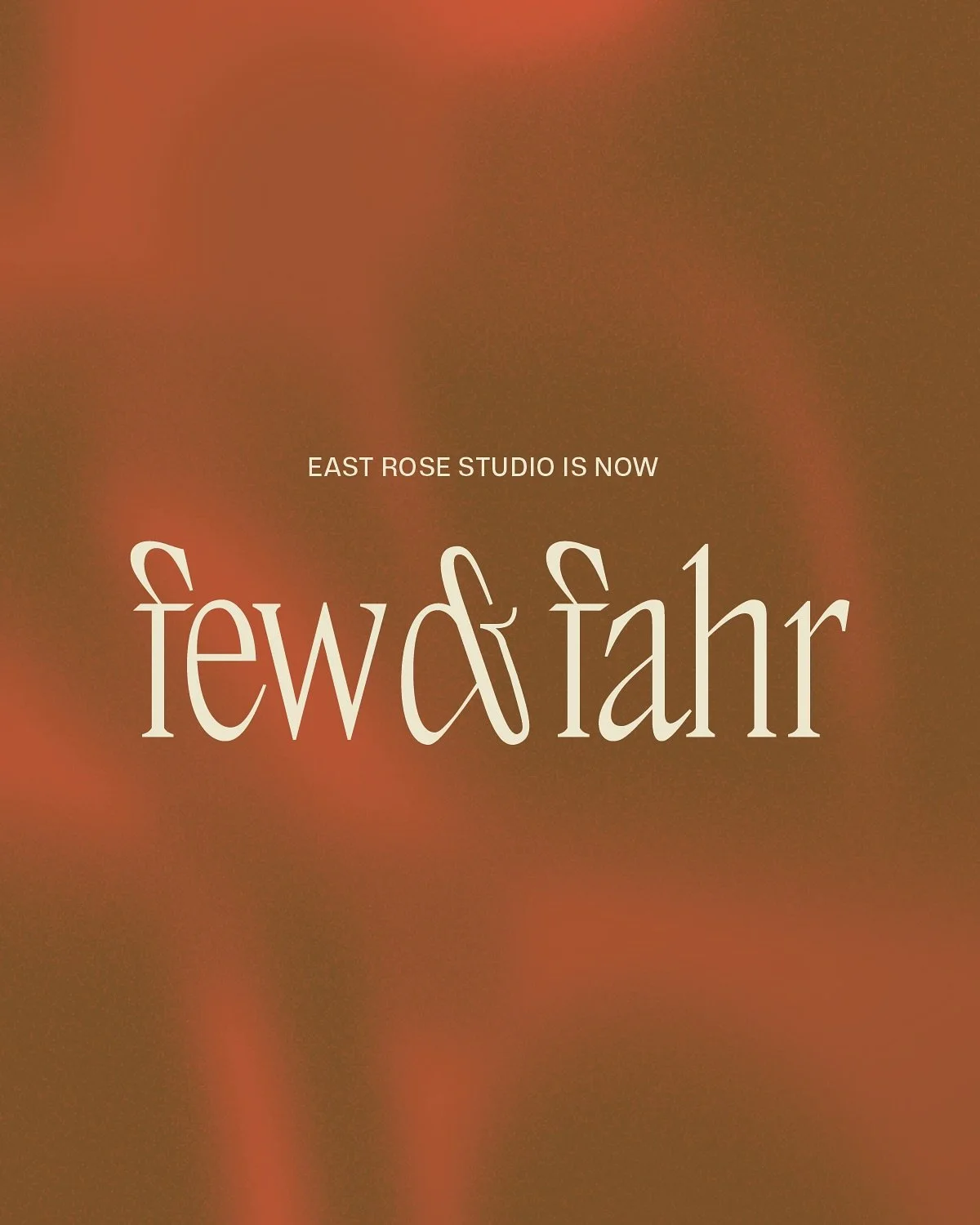 Introducing Few &amp; Fahr Studio (formerly East Rose Studio). This name derives from the phrase &ldquo;few and far between&rdquo;, altered to take after my last name, Fahrenholz. It speaks to the intention of the studio - to produce work that is per