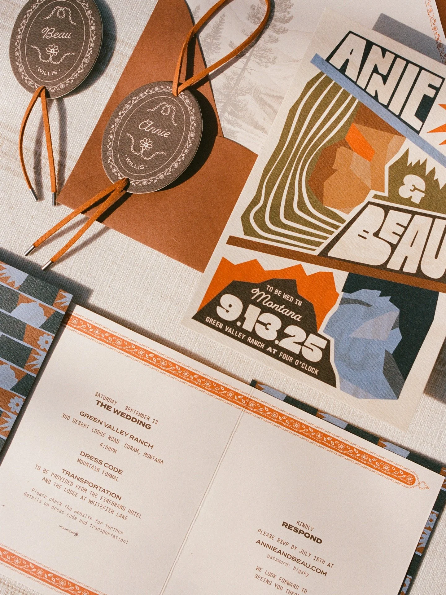 Paper + Signage for this cozy Montana wedding. I loved the branding we created for A+B - I&rsquo;ll miss getting to work with these colors and patterns (and miss creating for such a sweet couple!)

@wild_heart_events @layeredvintage @weissphotoandfil
