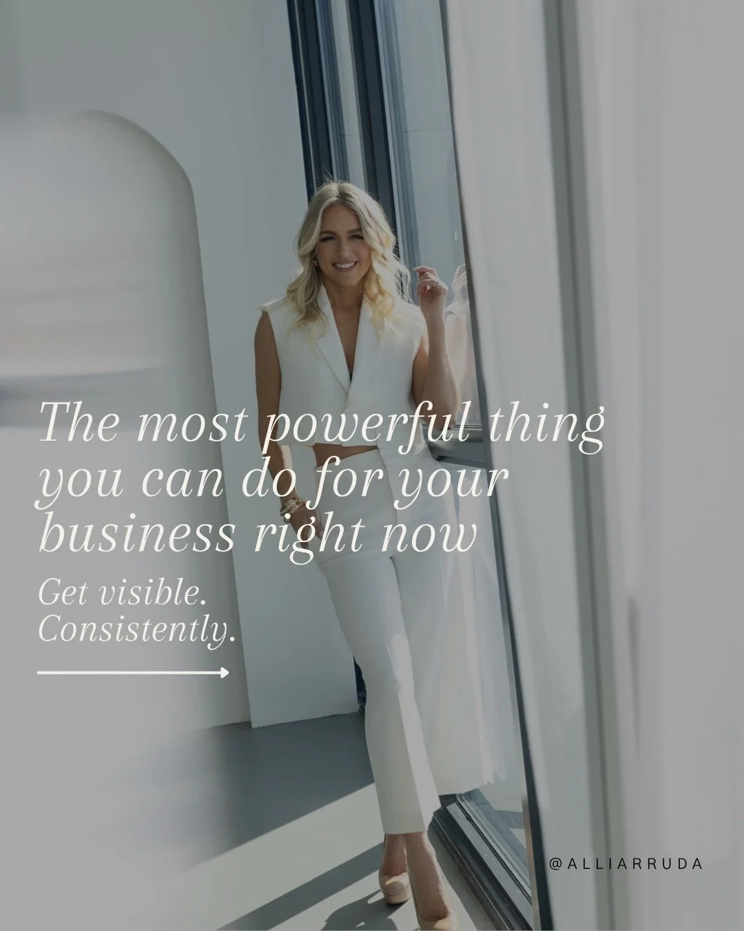 The most powerful thing you can do for your business right now is get VISIBLE.
Consistently.

I know what you&rsquo;re thinking&hellip;. Easier said than done 🙄

Here&rsquo;s the thing I see so often, women are so brilliant at what they do, they&rsq
