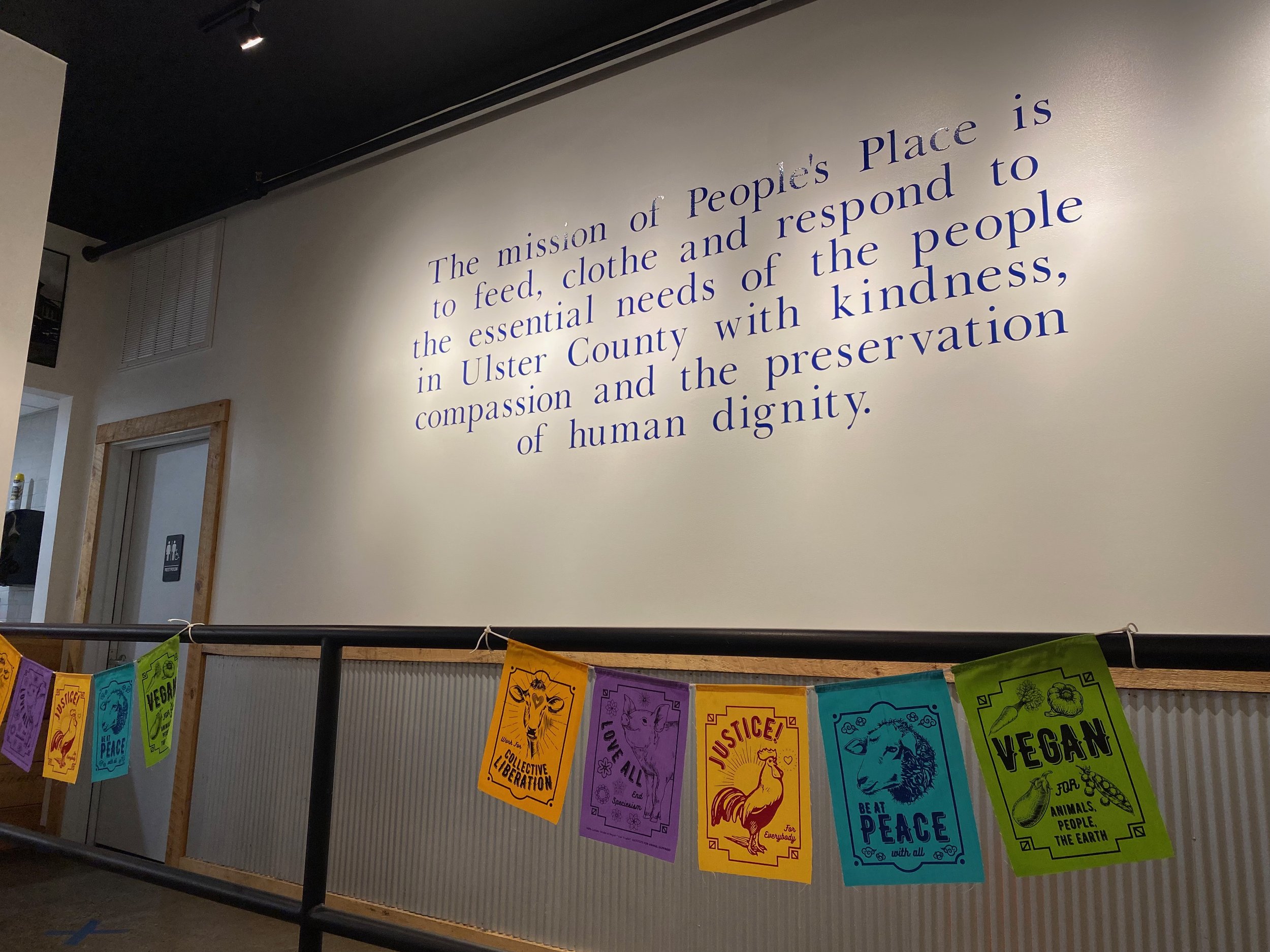 The wall at People's Place's Community Café