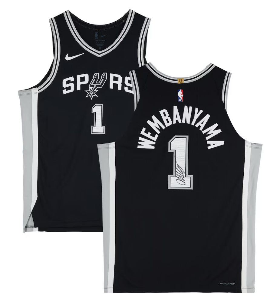Victor Wembanyama Spurs Autographed Nike Icon Swingman Jersey