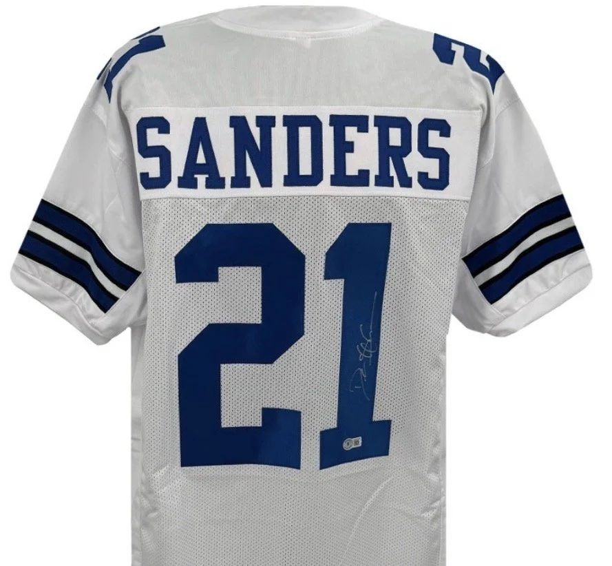 Deion Sanders Dallas Autographed Custom Jersey