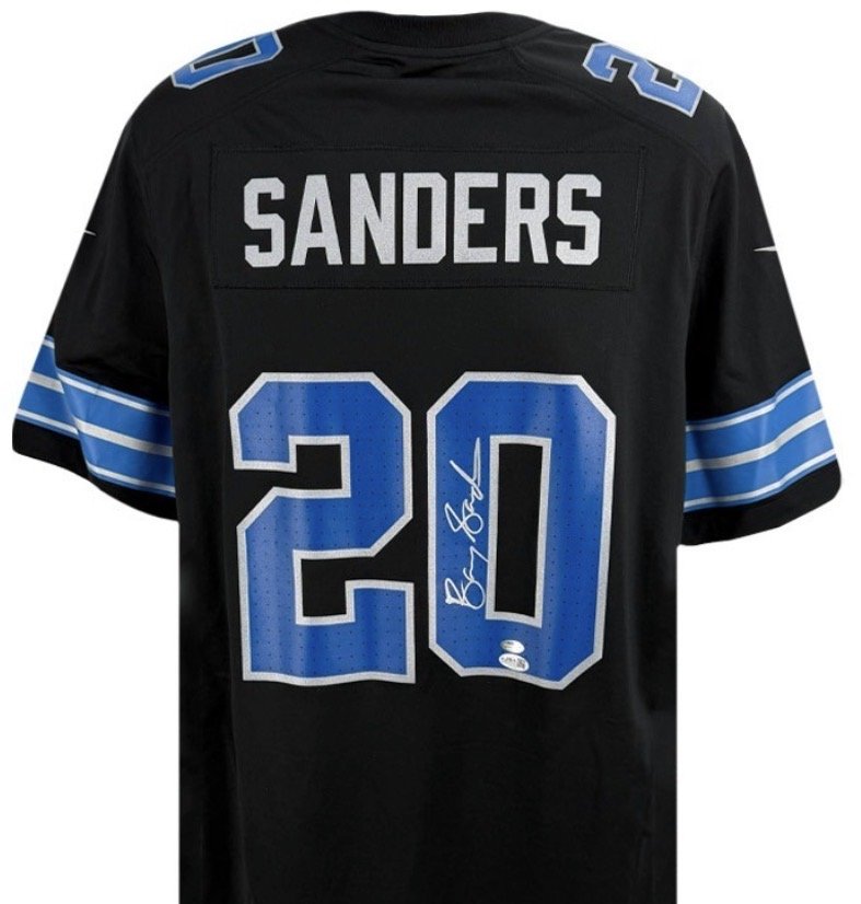 Barry Sanders Lions Autographed  Nike Jersey