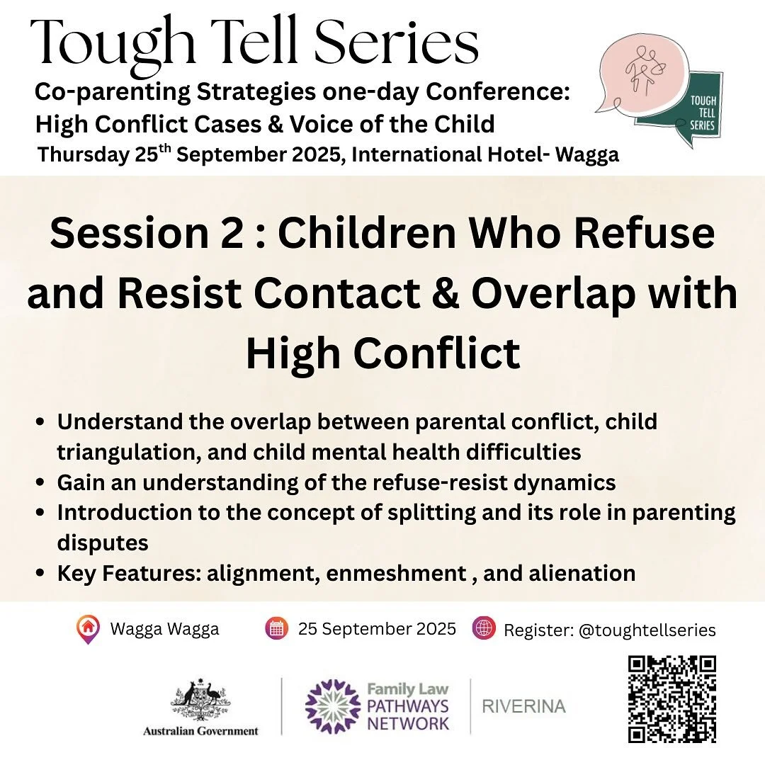 Session 2: Understanding High Conflict Cases. 

Don&rsquo;t forget to register @toughtellseries
