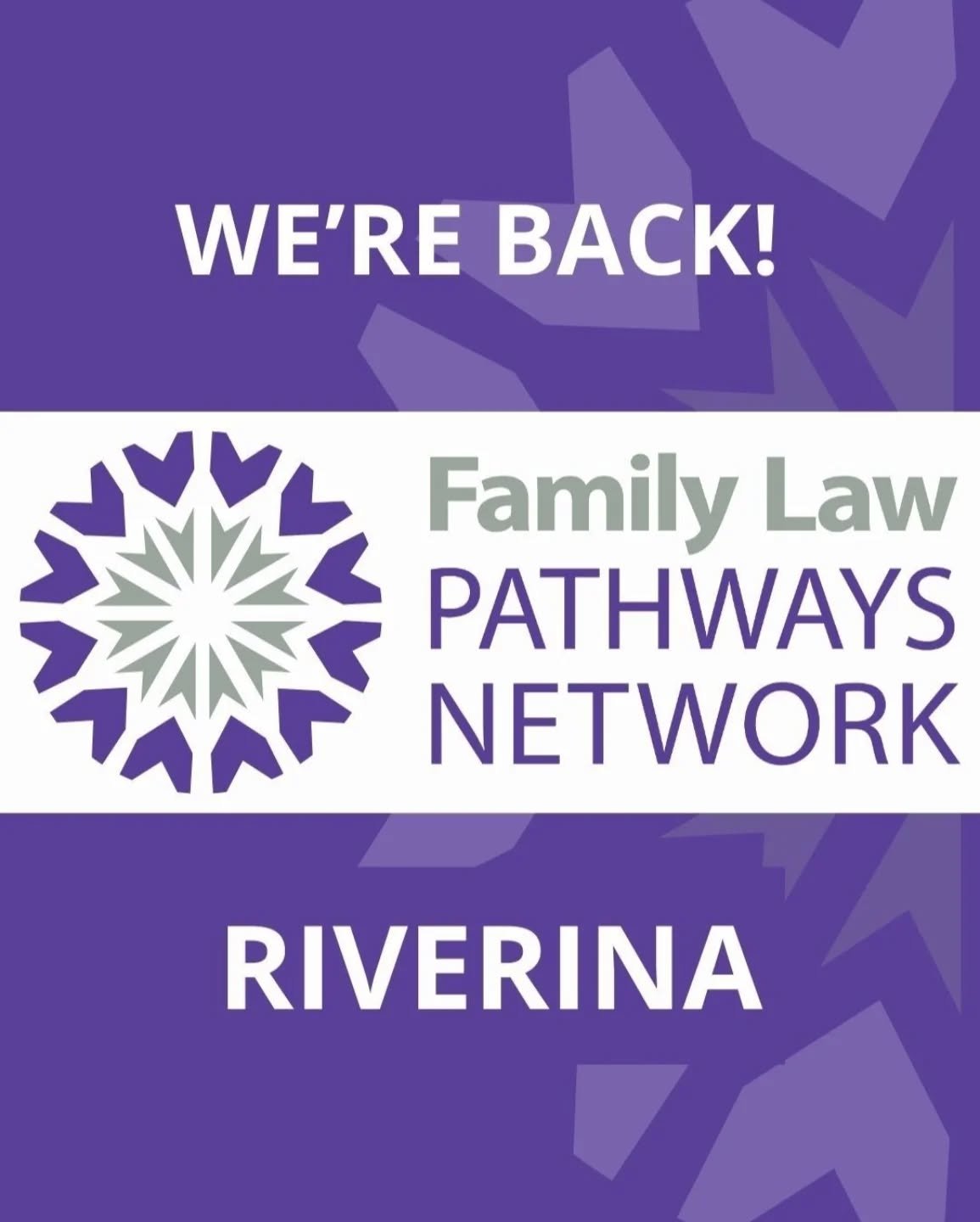 🟣 We are back! 
Welcome to a Brand-New Year with Family Law Pathways Network (FLPN )- Riverina. We're so excited to be back with fresh ideas, energy, and renewed heart to bring professionals together from across the Family Law Sector for events, sha
