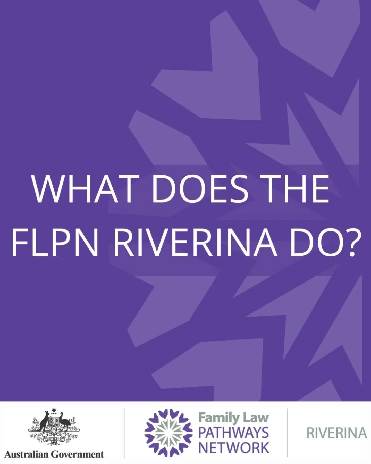 🟪What does the FLPN do then?

&nbsp;
We provide ways to strengthen working relationships between professionals across the Family Law Sector in the Riverina.
&nbsp;

By putting on professional development events, sharing resources, collating an up-to