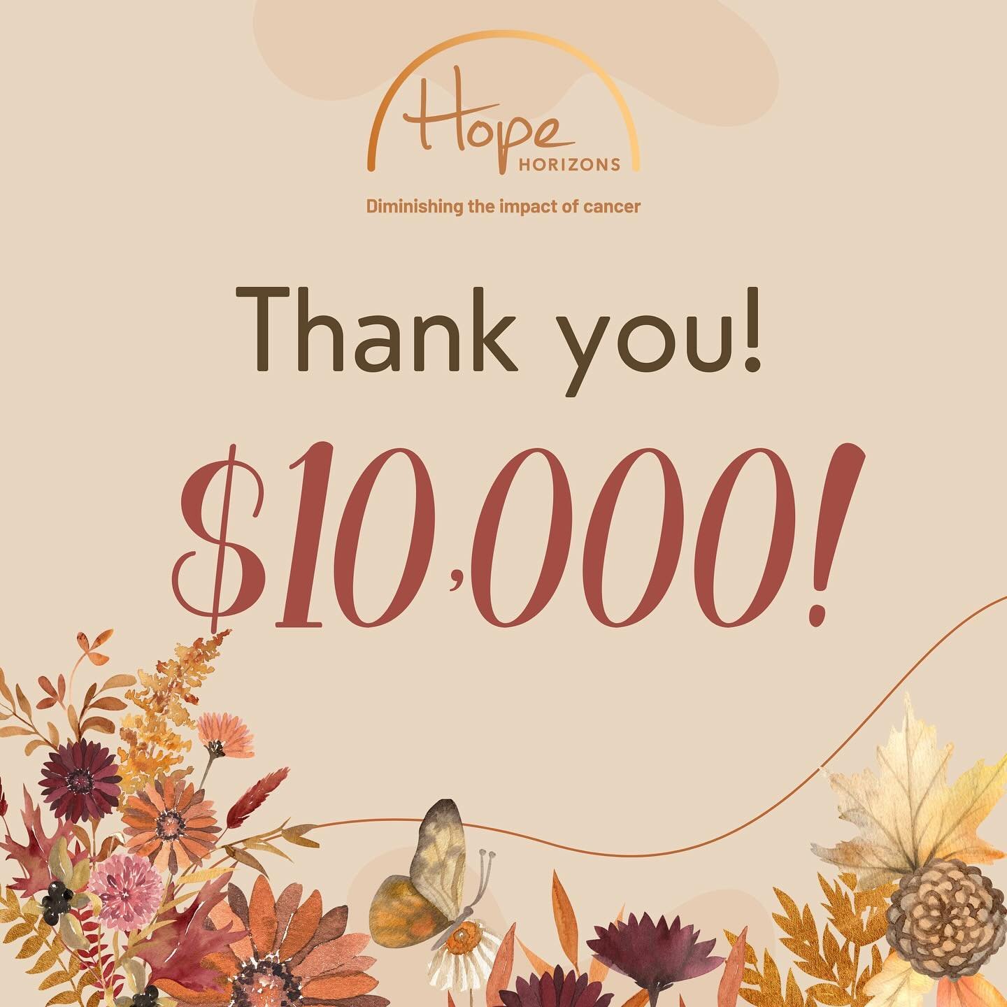 Wow! The numbers are in and our beautiful Autumn Long Luncheon for Hope raised just over $10,000 for Hope Horizons! 

Thank you so much to everyone who attended, who donated and who supported this lovely event. 

Watch out for Hope Blossoms in Spring