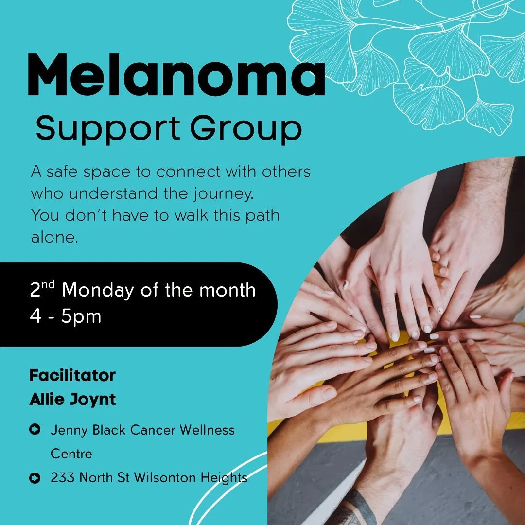 🌞 Melanoma Support Group

Finding your feet after a melanoma diagnosis (or supporting someone who is)? Come join a gentle, judgment-free space to connect, share practical tips, and feel understood.

🗓️ When: 2nd Monday of every month, 4:00&ndash;5: