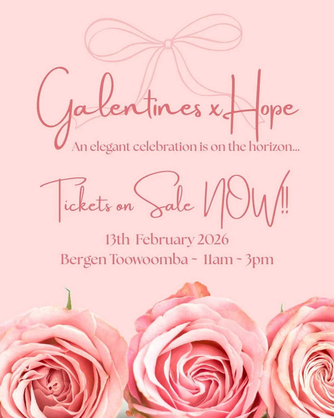 Grab your gals and book your tickets for our Galentines x Hope event, coming up on 13th February 2026 (sooner than you think)!

This event will feature a panel of three remarkable local women, sharing stories of strength, courage, and hope. Guests wi