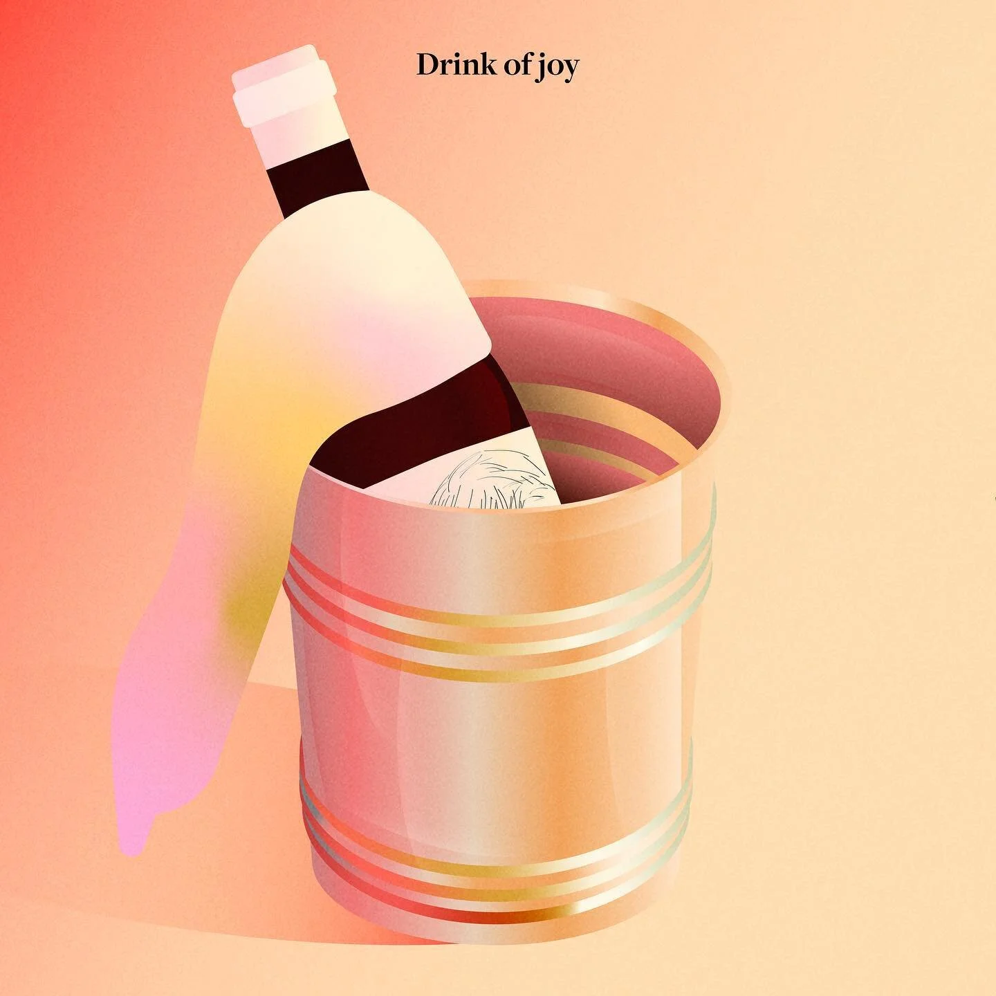 Drink of Joy. Chill vibe in warm blanket always bringing joy. #bkkif2022 

#wine #winetime #joy #bkkif #illustration #digitalart #graphic #drawing #art #와인 #일러스트 #디지털드로잉 #그래픽디자인 #그림