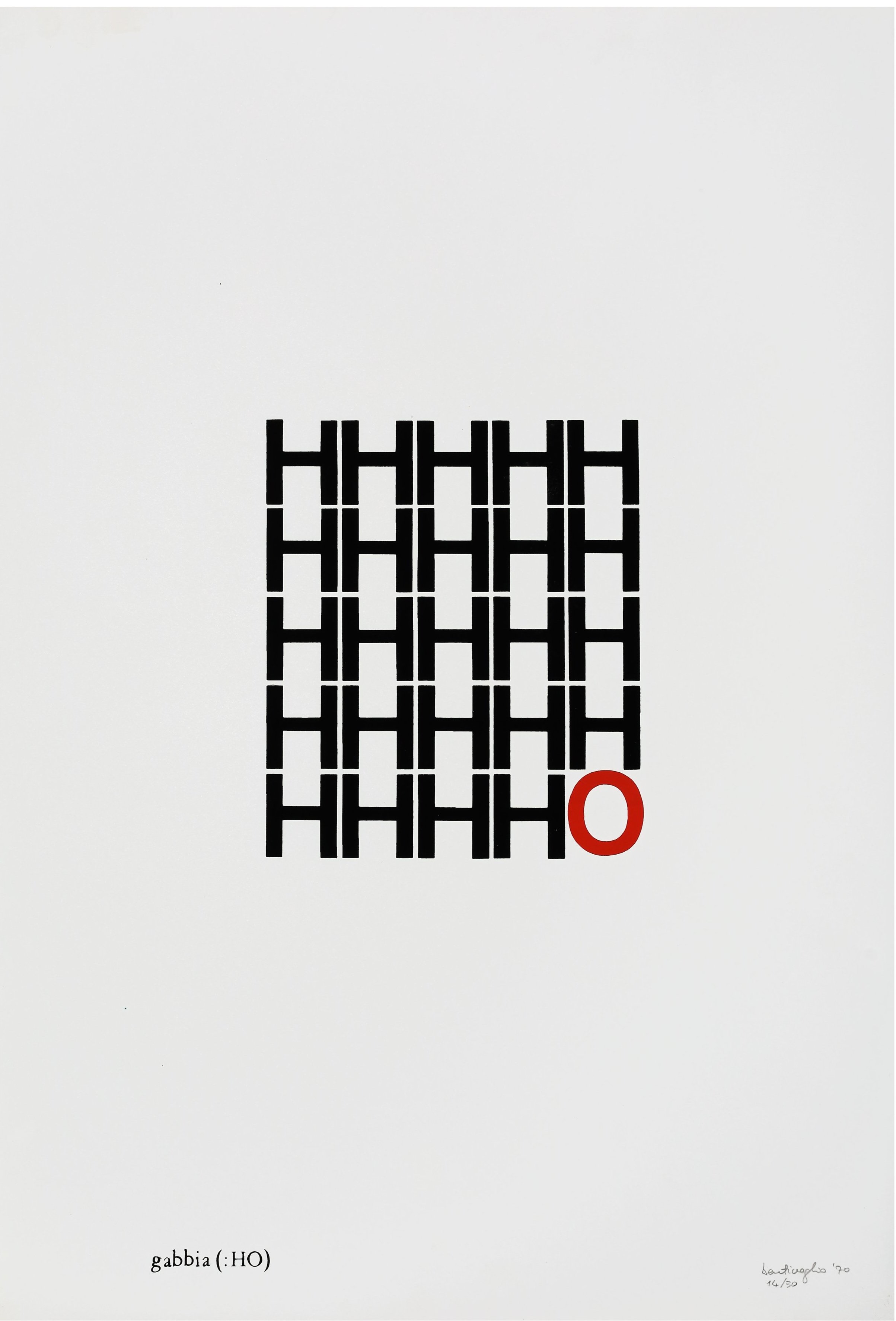 Cage (I have), 1966
serigraph on paper