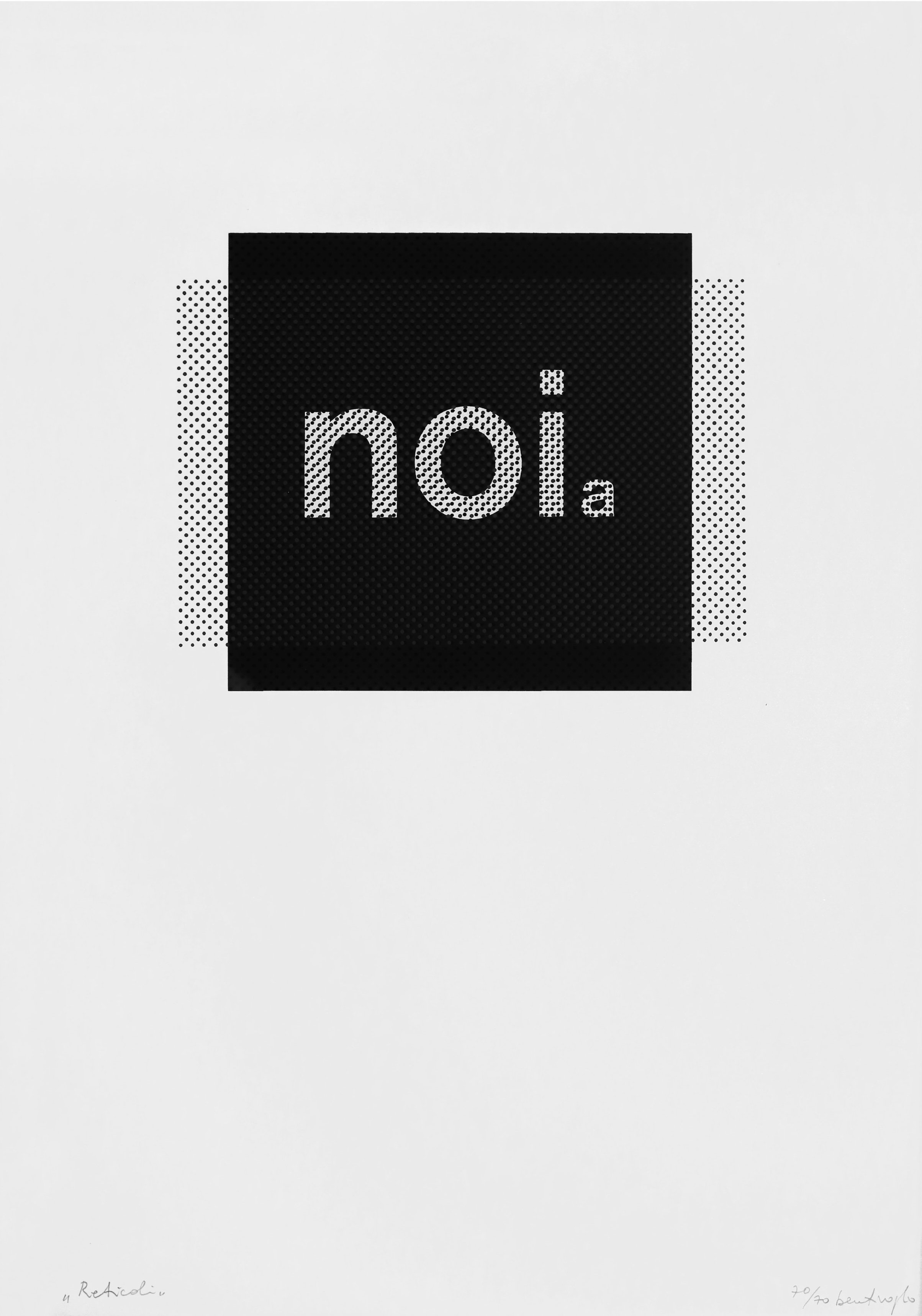 Grids (Noi=Us; Noia=Boredom), 1974
serigraph on paper
