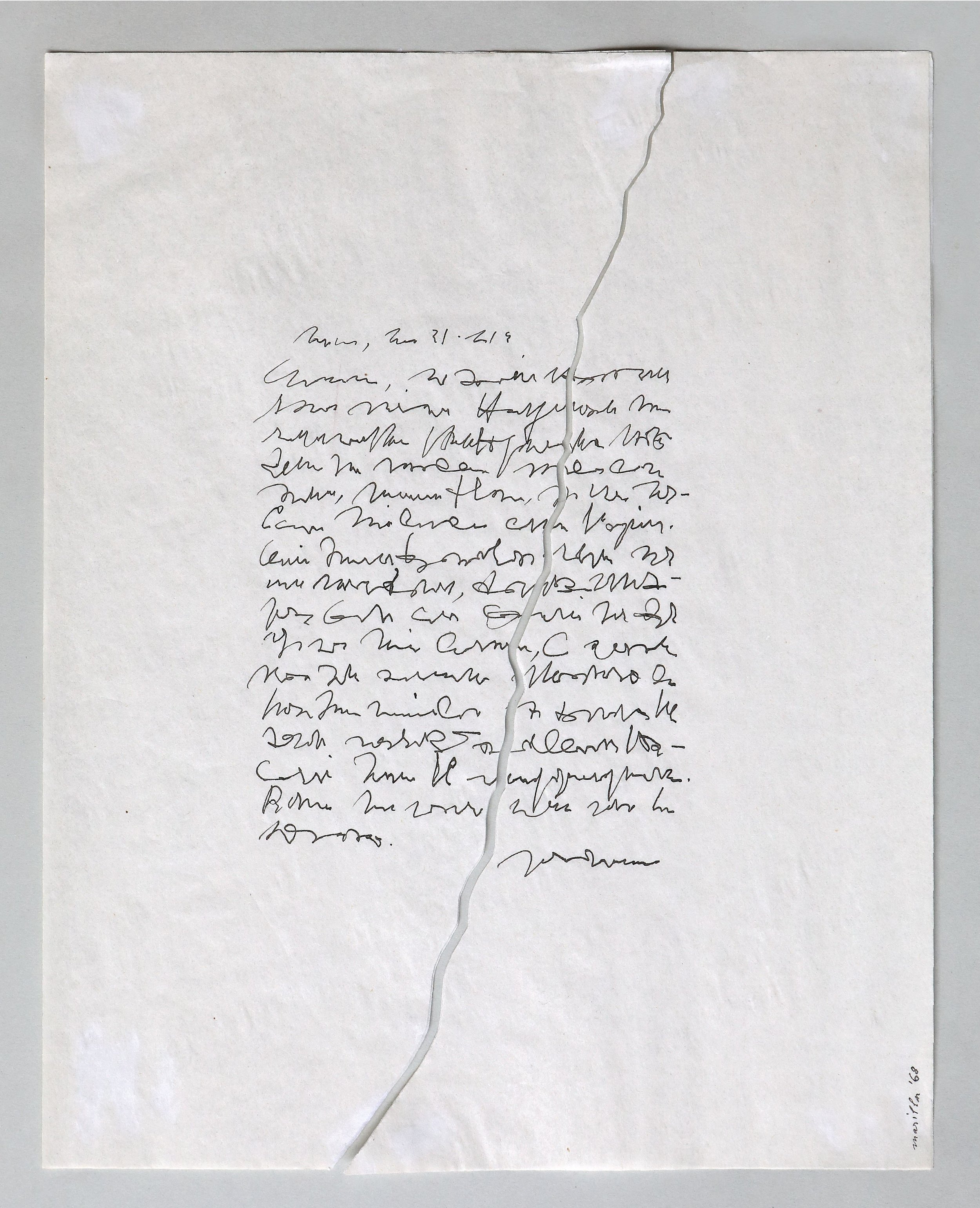 Cracked letter, 1968