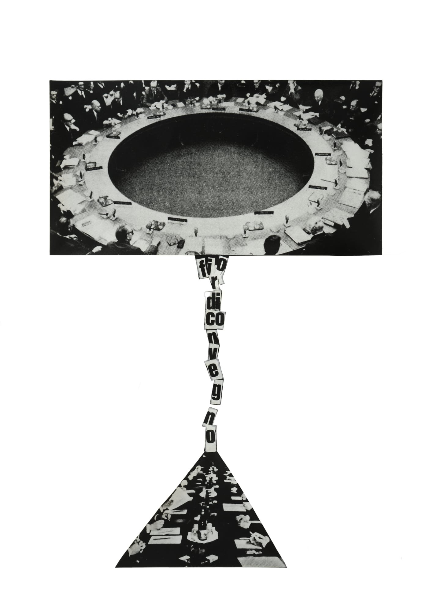 Empty Monstrance (Congress Flower), 1972
photo-collage on paper
