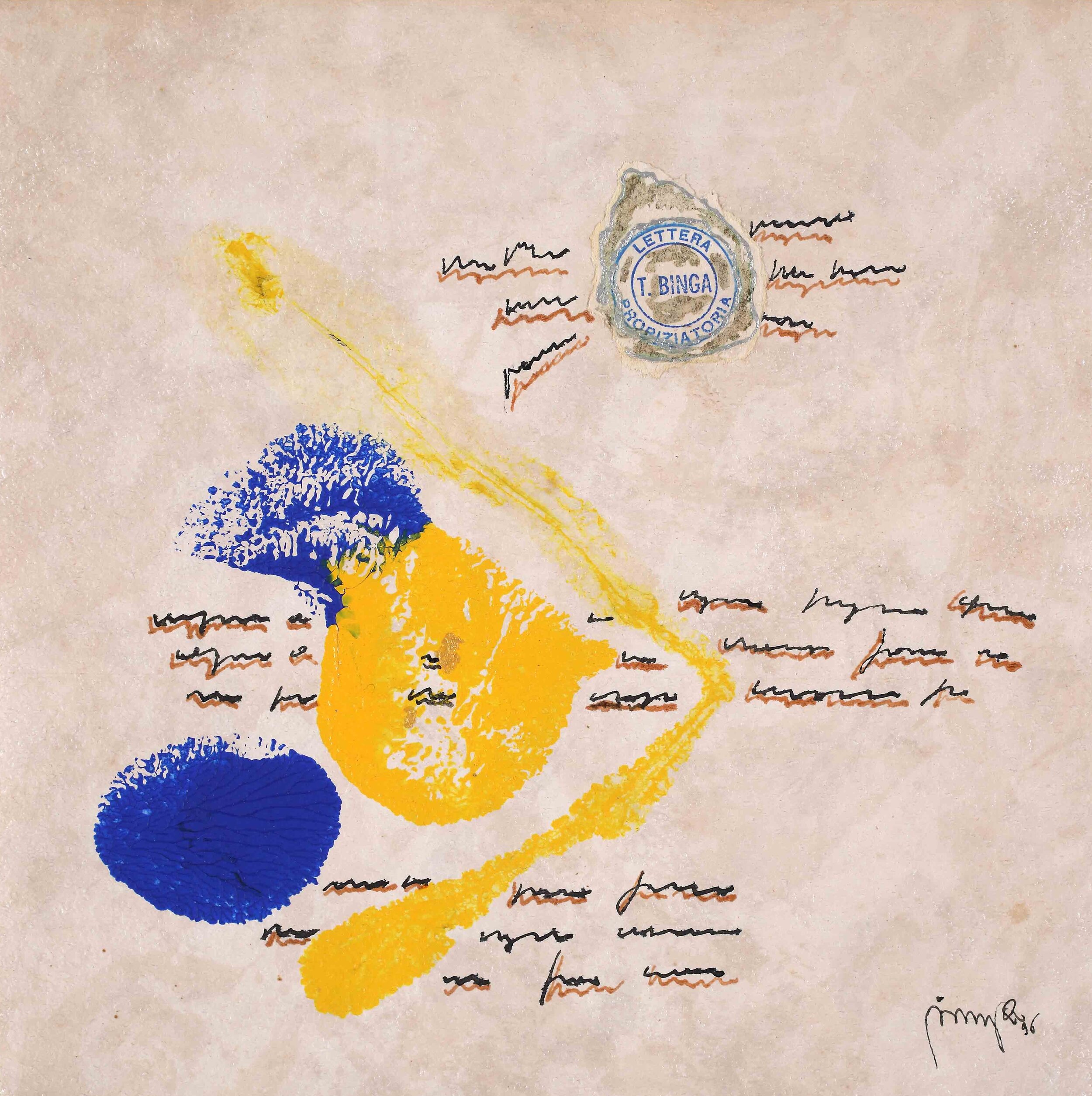 Tomaso Binga, "Propitiatory letter", 1996