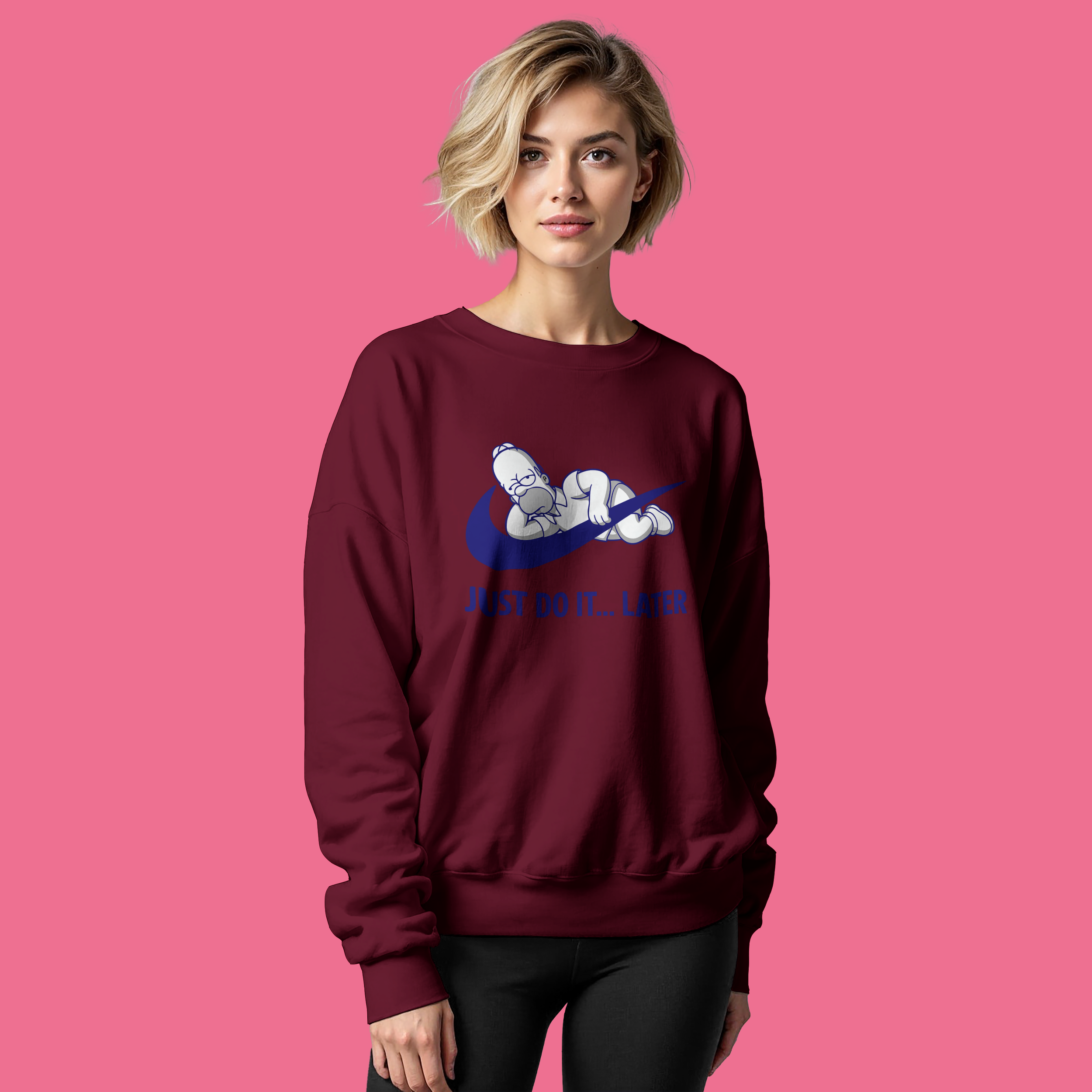 Humour-Simsons-Tired-Sweatshirt-Maroon.png