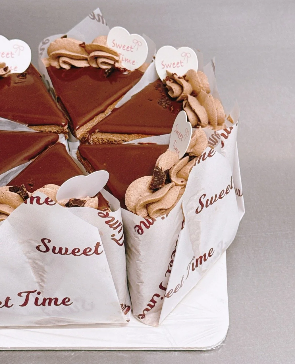 Sliced Chocolate Cake