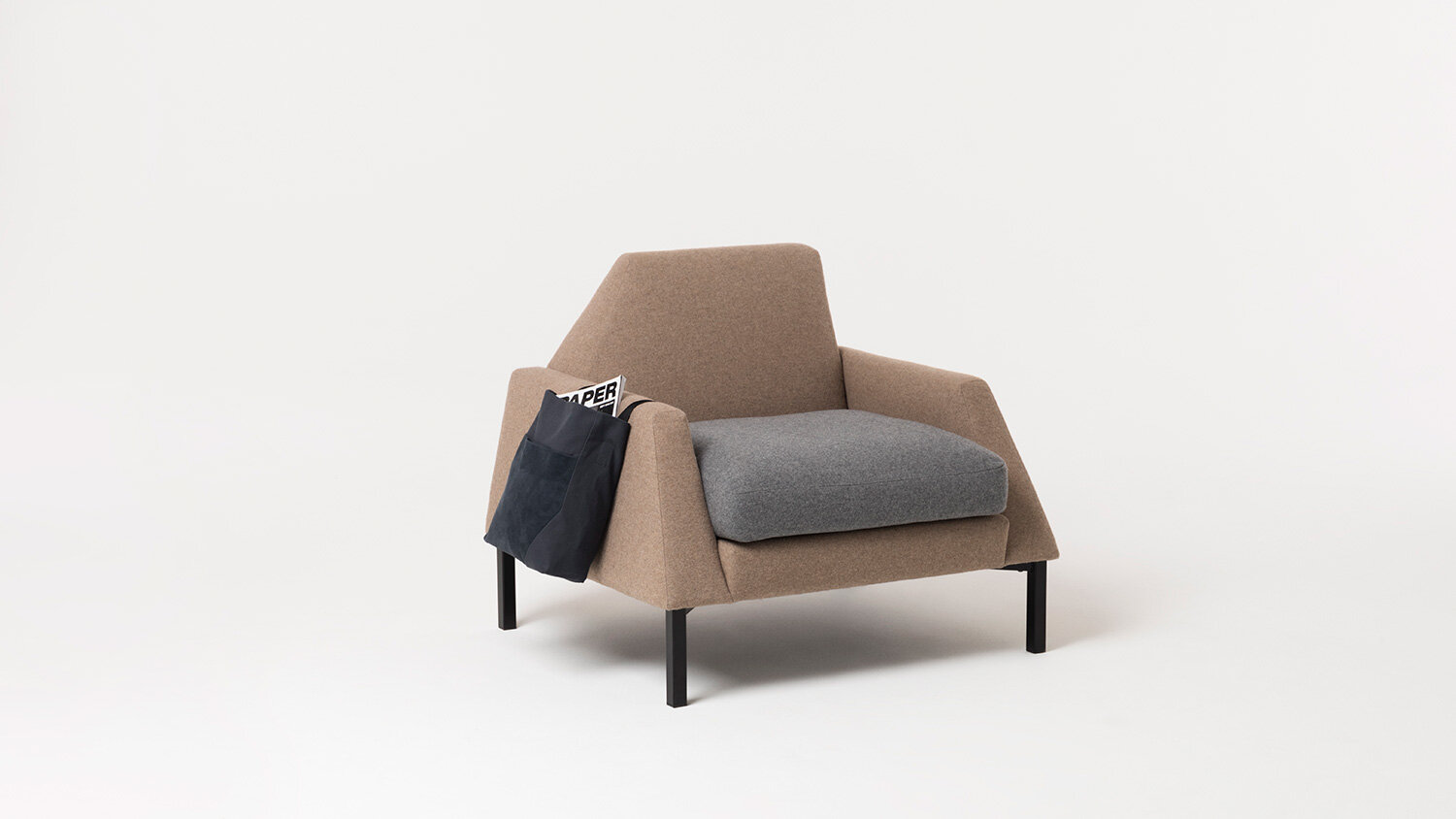 Armchair made within cyclic manufacturing