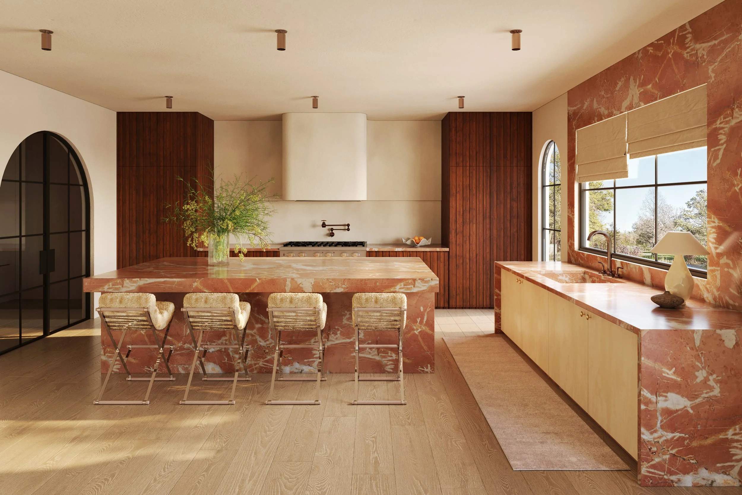 Warm Contemporary Kitchen Remodel by Earthen Co Interiors project photo