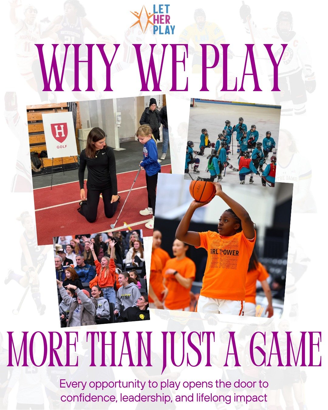 We play for more than the game. We play for the confidence, leadership, and growth that come with it #WhyIPlay #PlayForMore #MoreThanAGame #LetHerPlay