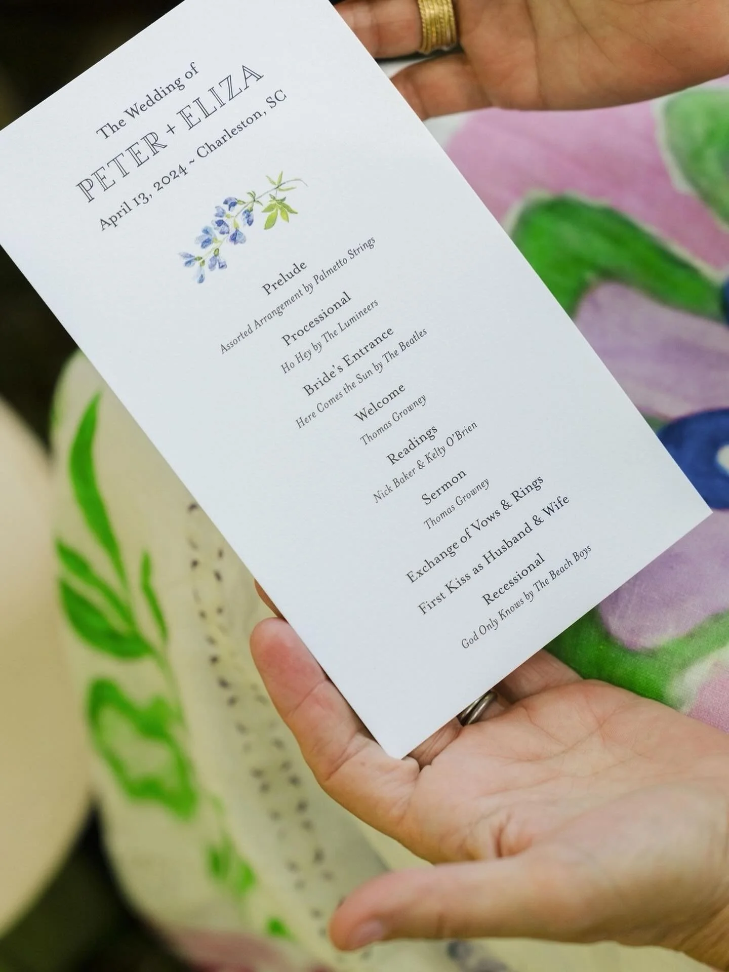 a very sweet wedding program for a very sweet couple, designed in collaboration with the bride&rsquo;s mother and fantastic illustrator @ghriskeylisa
photo by @mel_toms