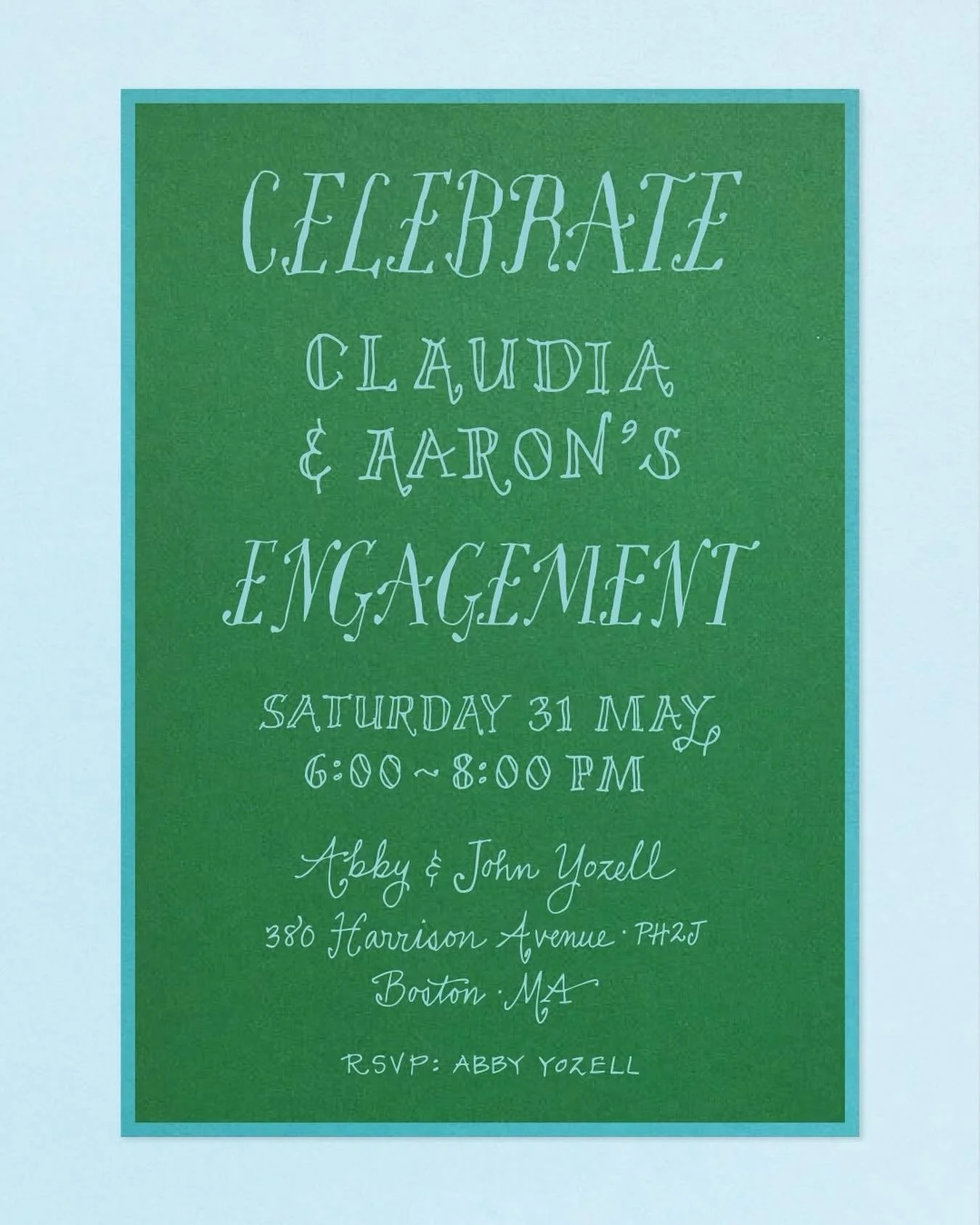 We ADORE paper goods, but we also love a good E-card. @vtedie&rsquo;s signature hand lettering for C&amp;A

Eternal thanks to our best party hosts @johnyozell @abbyyozell !!!

#ripPH2J #AFamilyAffair
