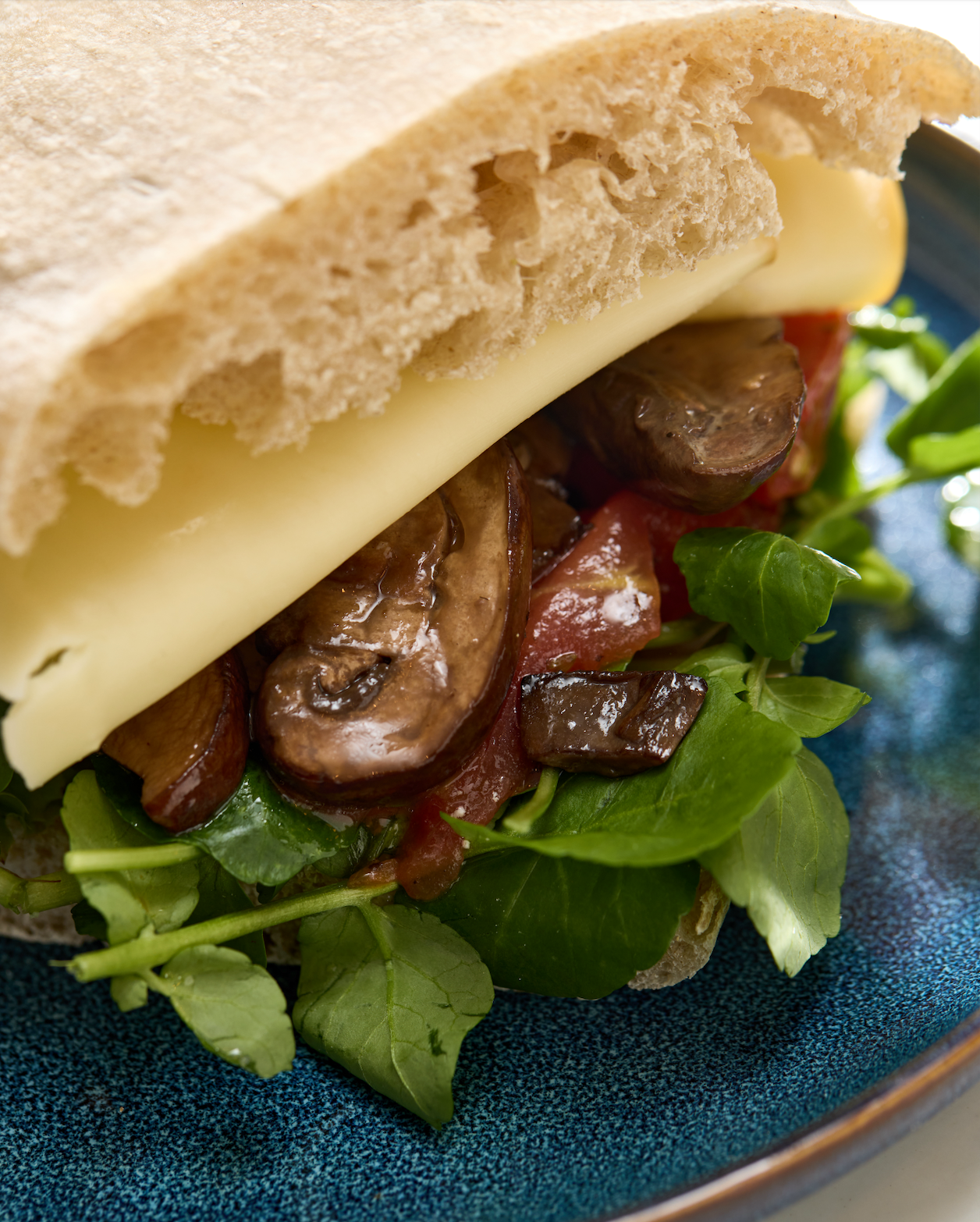 (vegetariano) Rúcula, berros, tomate semi deshidratado, Queso Gouda y champiñones asados
$ 5.900