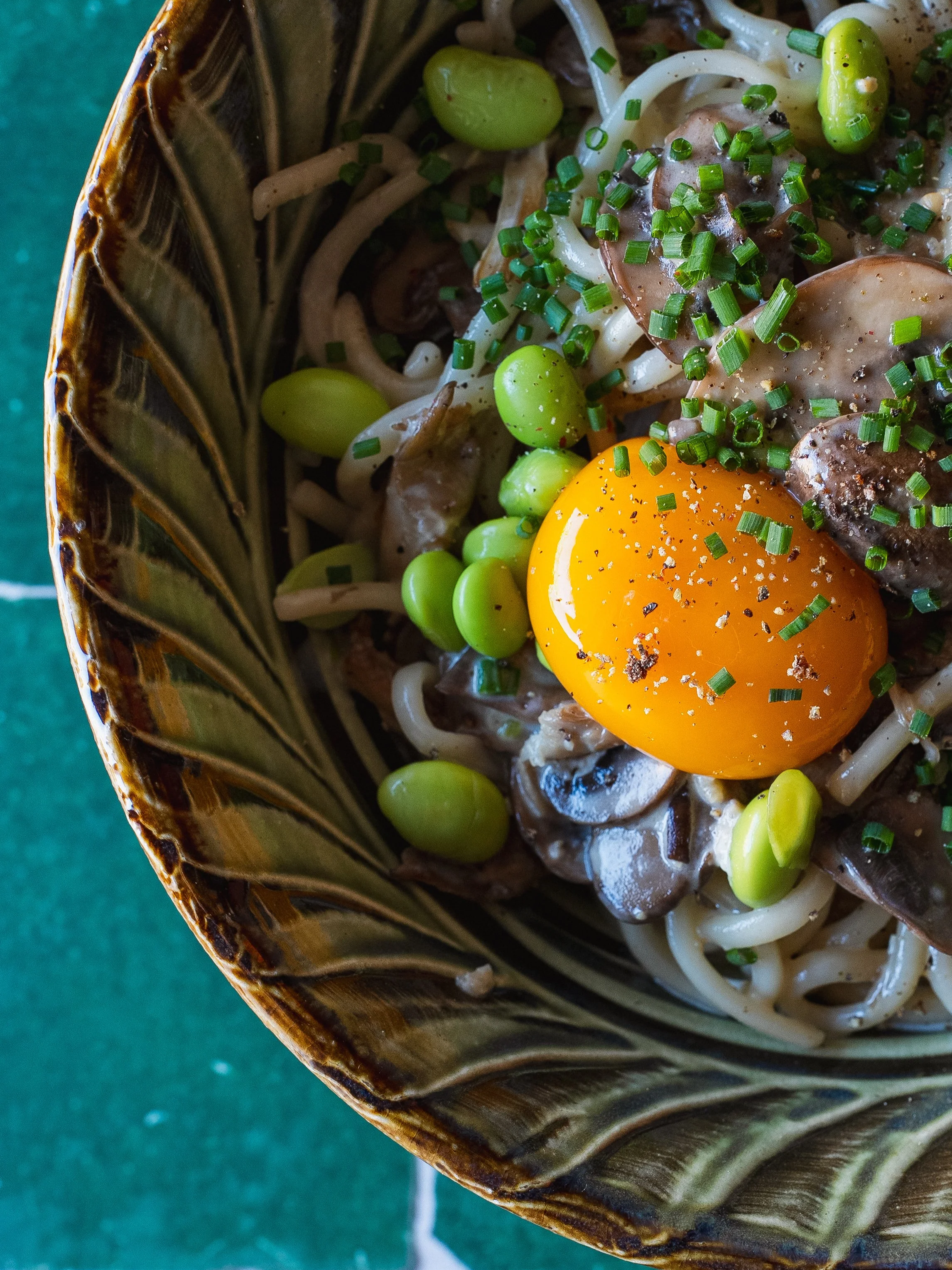 KREMOWY MISO UDON Z GRZYBAMI