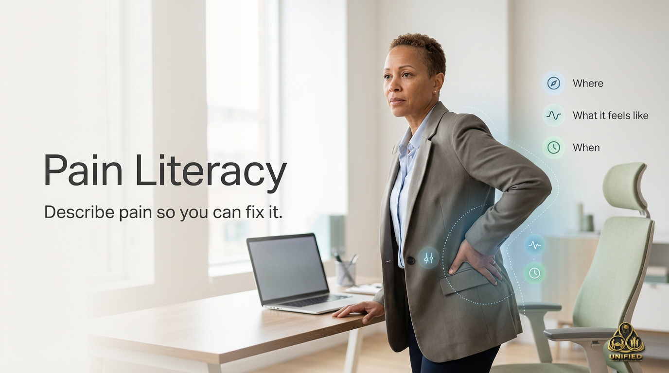 How to Describe Pain So You Can Fix It — Pain Literacy for office Workers