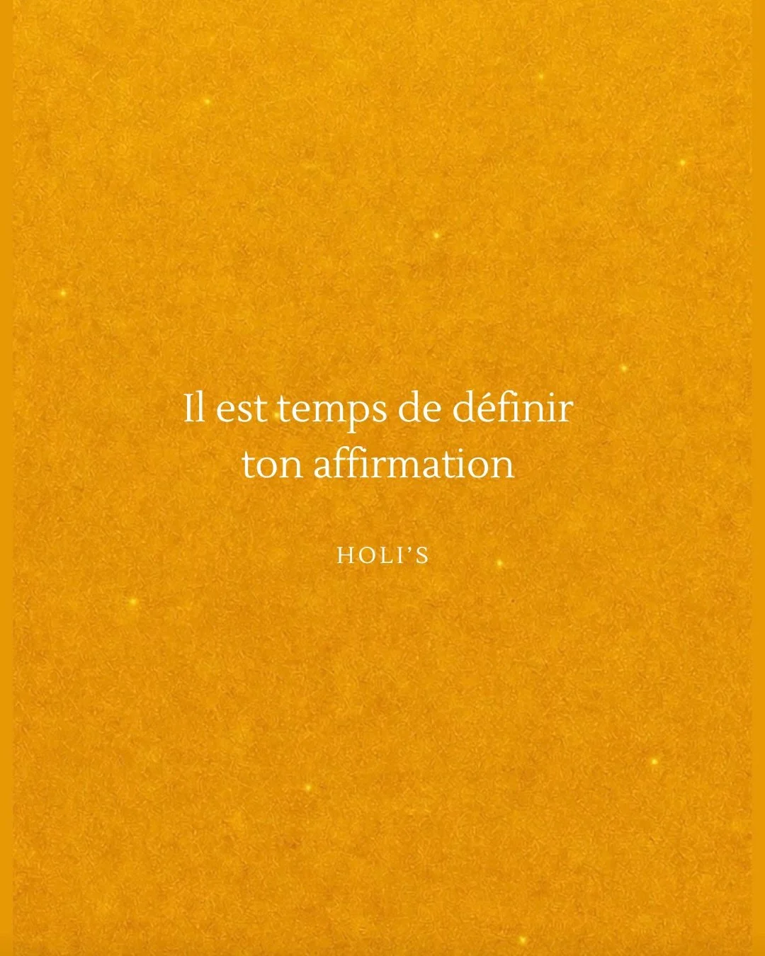Il est temps de d&eacute;finir ton affirmation
Cette phrase qui t&rsquo;apporteras une qui&eacute;tude imm&eacute;diate.
Que tu sois en plein milieu d&rsquo;internet &eacute;tat de stress intense ou dans n&rsquo;importe quel moment de la journ&eacute