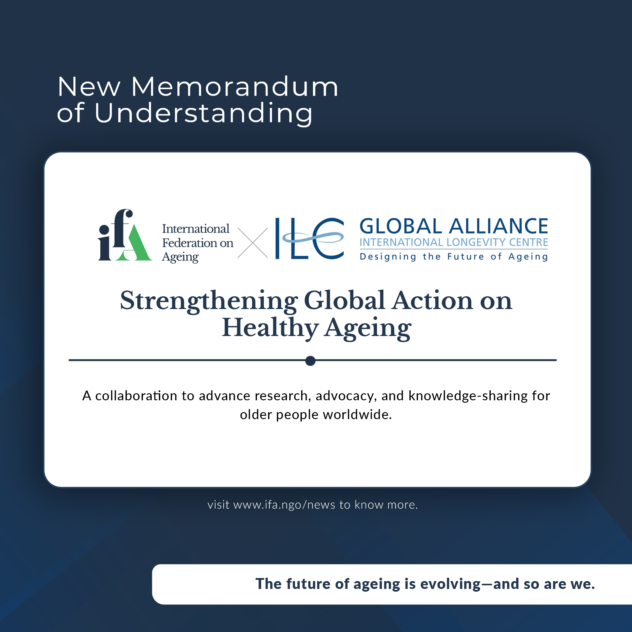 Memorandum of Understanding - ILC Global and the IFA