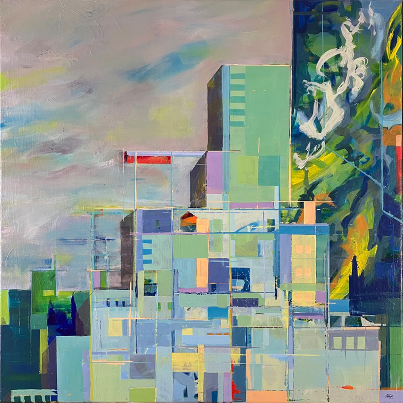  Edifice   24” x 24” Acrylic on Canvas