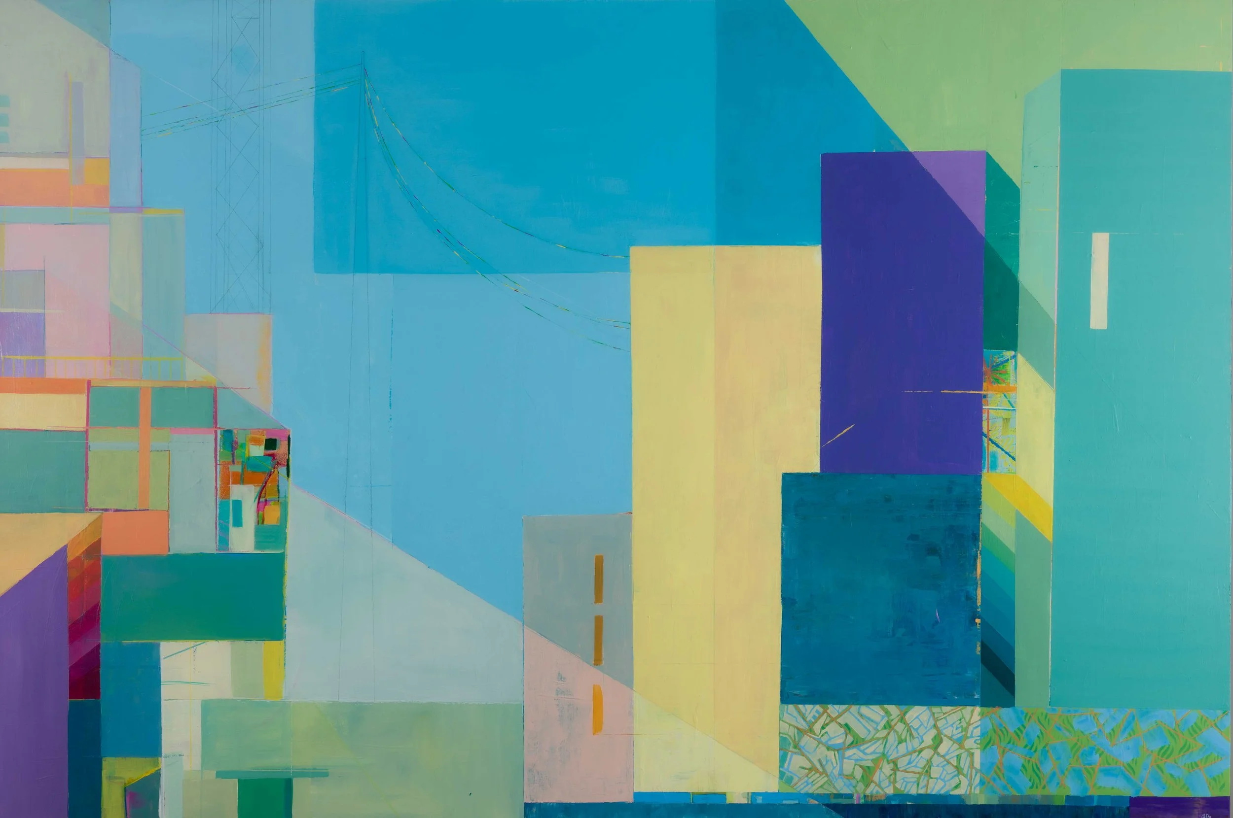  Reconstructed   72” x 48” Acrylic and Pencil on Canvas