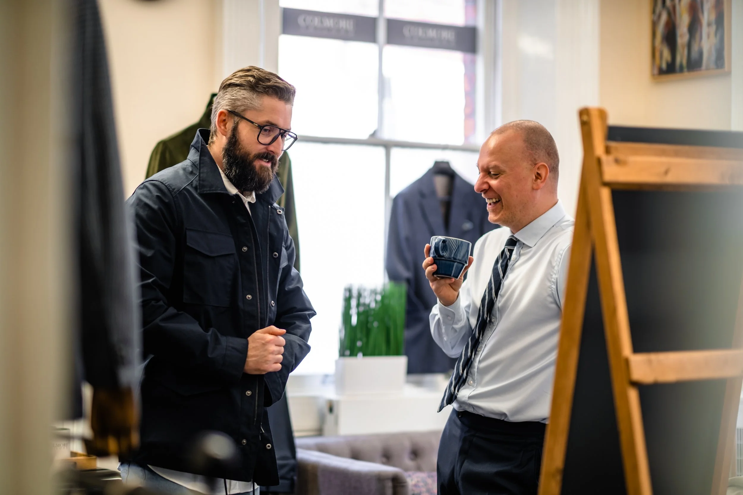 Colmore Oct Office Consultation Chat drink laugh.JPG