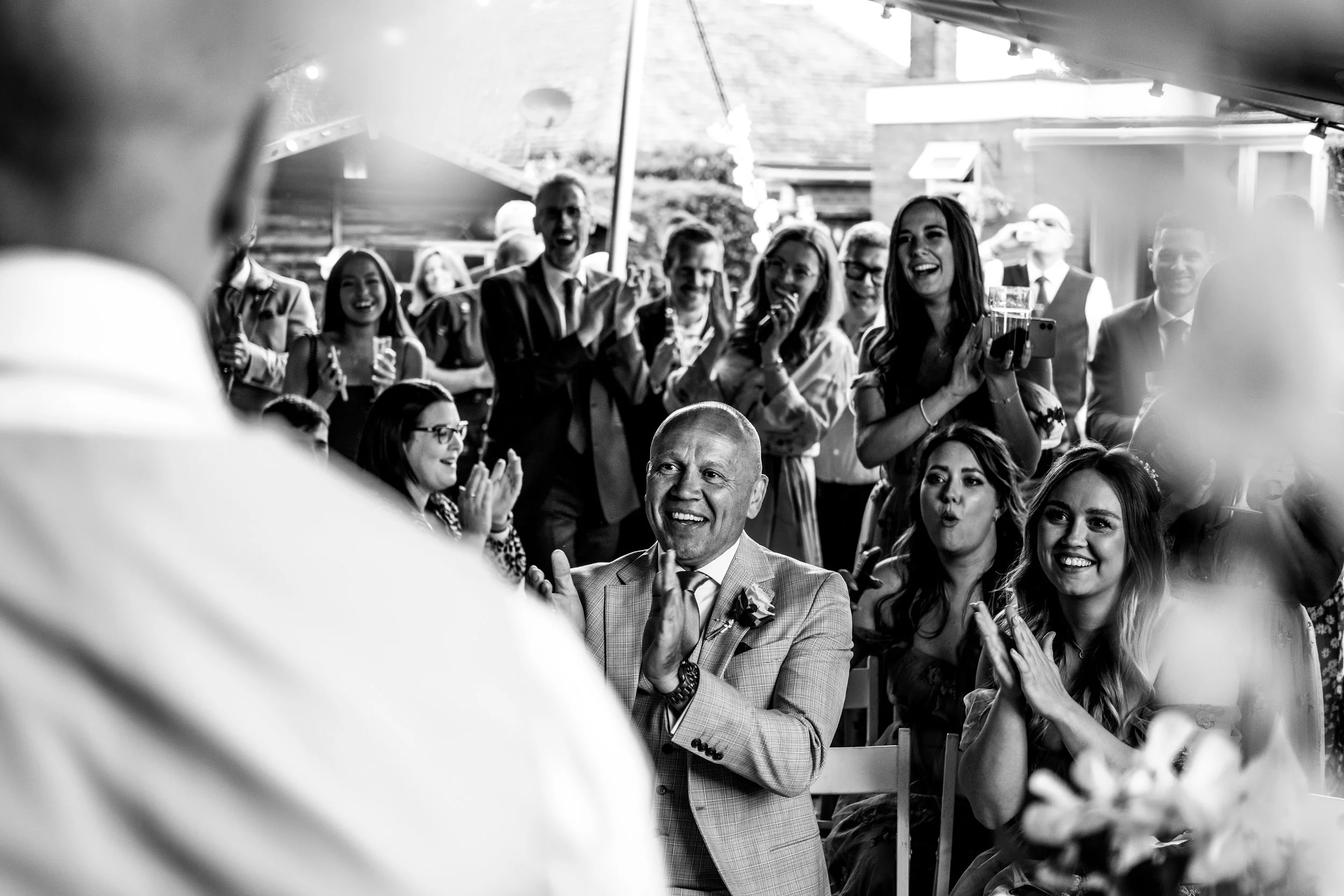 Cake Cut Crowd Clap BNW.jpg