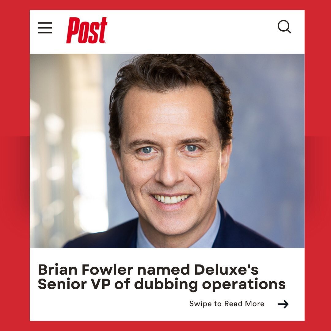 We're excited to announce Brian Fowler as Senior VP of Dubbing Operations.
Welcome aboard, Brian!
#WeAreDeluxe #Dubbing